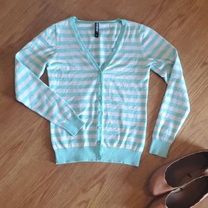 Cute baby blue striped cardigan